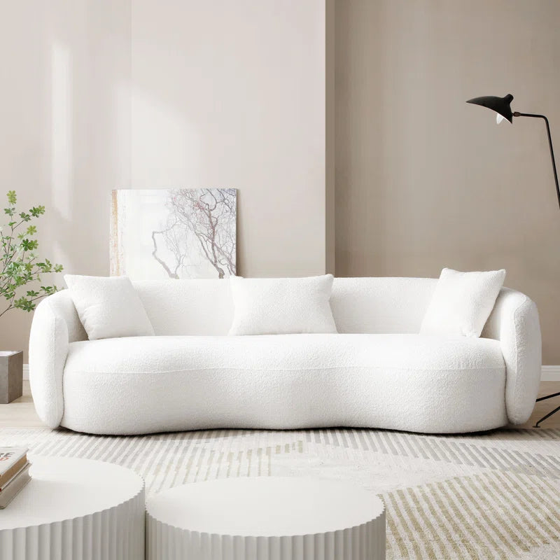 Yazgur 93.6" Curved Modern Upholstered Sofa